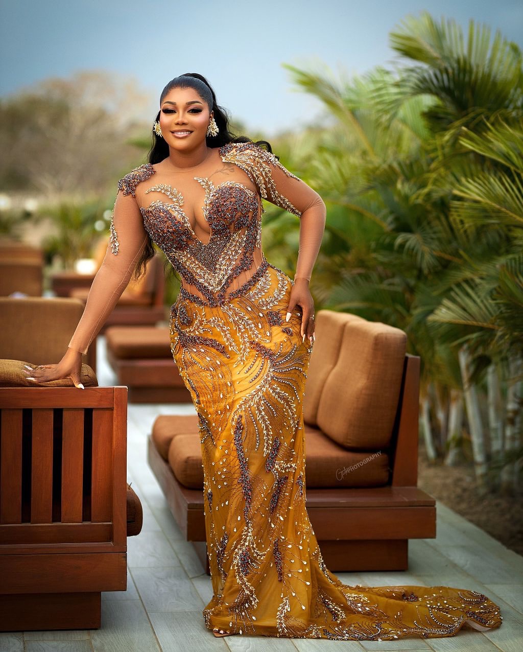 Aso Ebi Gold urious Mermaid Prom Dresses 2025 Beaded Crystals Lace Evening Formal Party Second Birthday Engagement Gowns Plus Size Dress For Special O