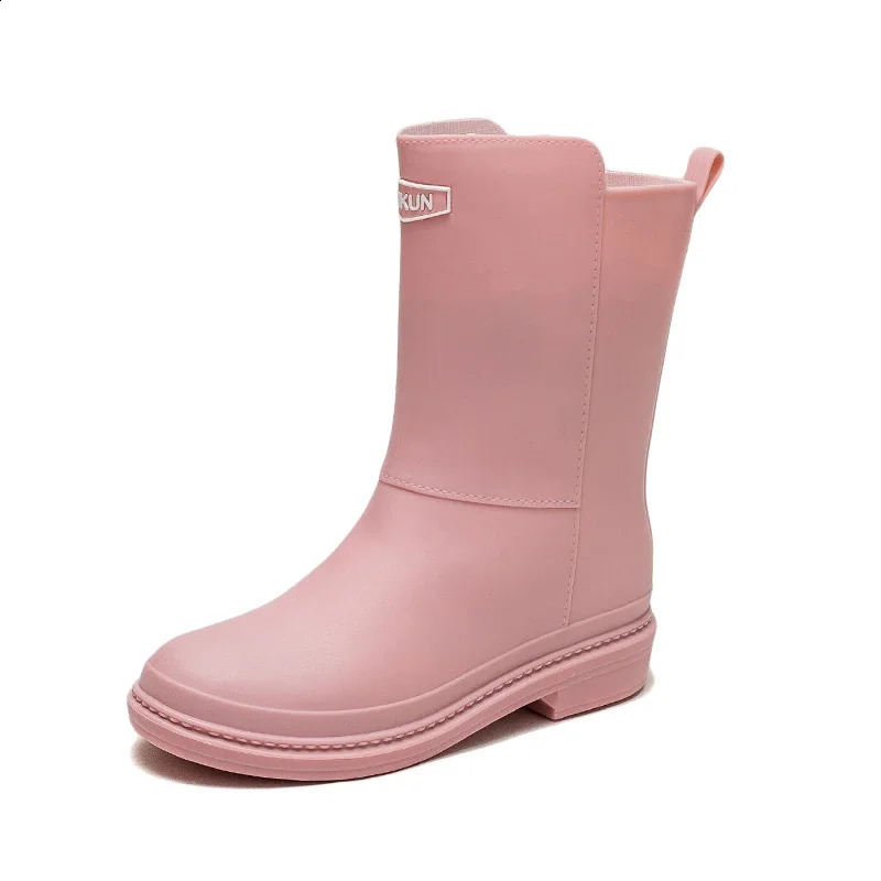 Womens MidCalf Rain Boots Rubber Shoes Winter CottonPadded WarmKeeping Waterproof NonSlip 250117