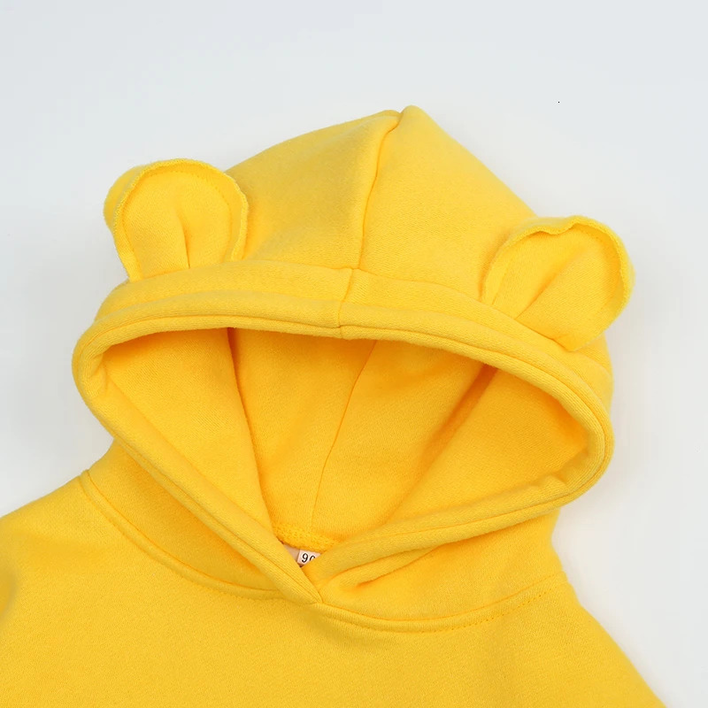 Baby Boys Girls Hoodie With Cute Bear Ear Kids Clothes Cotton Outfits Hoodies Pullover Outerwear for born Baby 250121