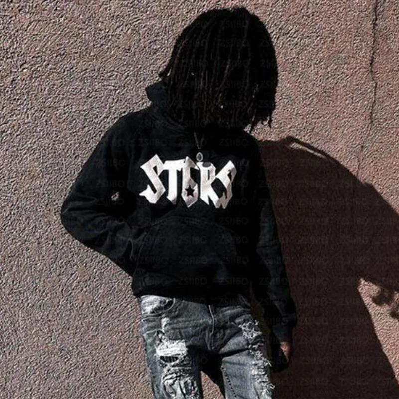 Womens Hip Hop Spider Web Printed Hoodie Sweatshirt Pants Autumn Gothic Punk Long Sleeve Loose Hoodie Oversized Zipper Top 250117