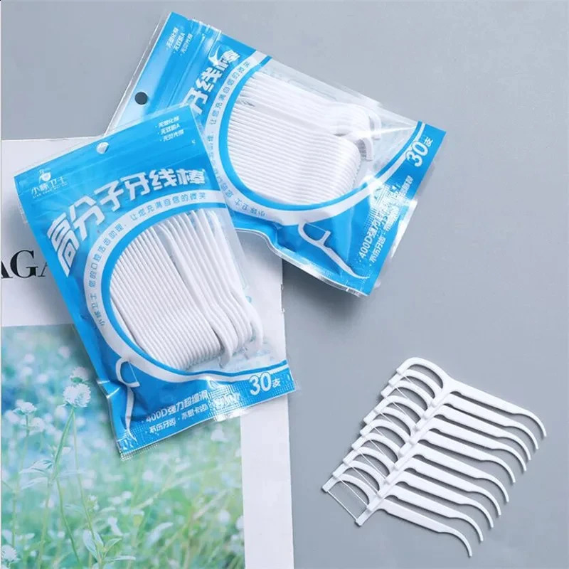 50100pcs Dental Floss Flosser Picks Toothpicks Teeth Stick Tooth Cleaning Interdental Brush Oral Hygiene Care Tool 250108