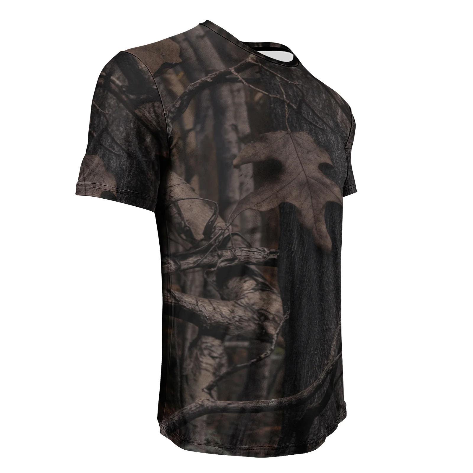 Mens Y2K Tree Camouflage Tops Outdoor Streetwear Harajuku Disguise Print Casual Graphic TShirt 250110