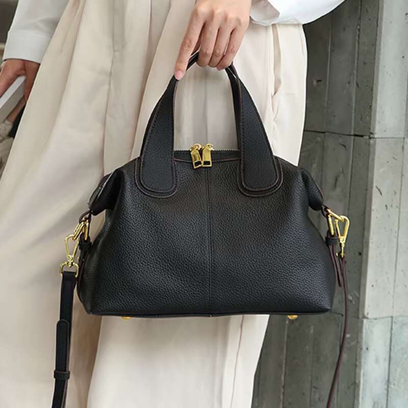 Natural Cow Leather Tote Women Head Layer Cowhide Bags Women's Crossbody Large Capacity Shoulder Bag For Ladies Handbag