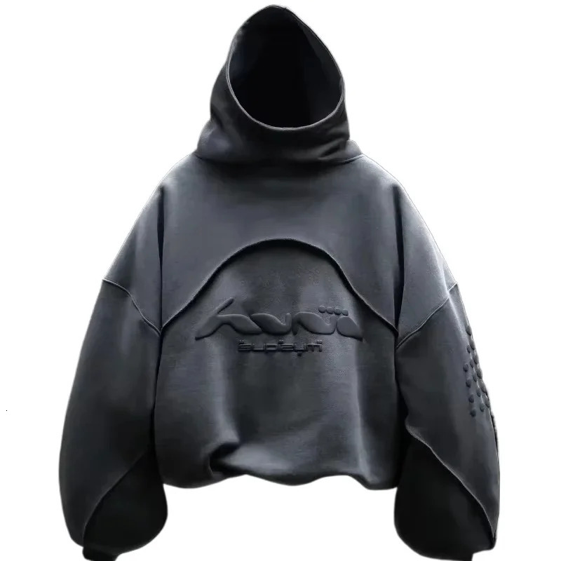 American Fashion Trend Pattern 3D Foam Hoodie Women Street Y2K Hip Hop Joker Fleece Padded Sweatshirts Unisex Punk Hoodies 250122