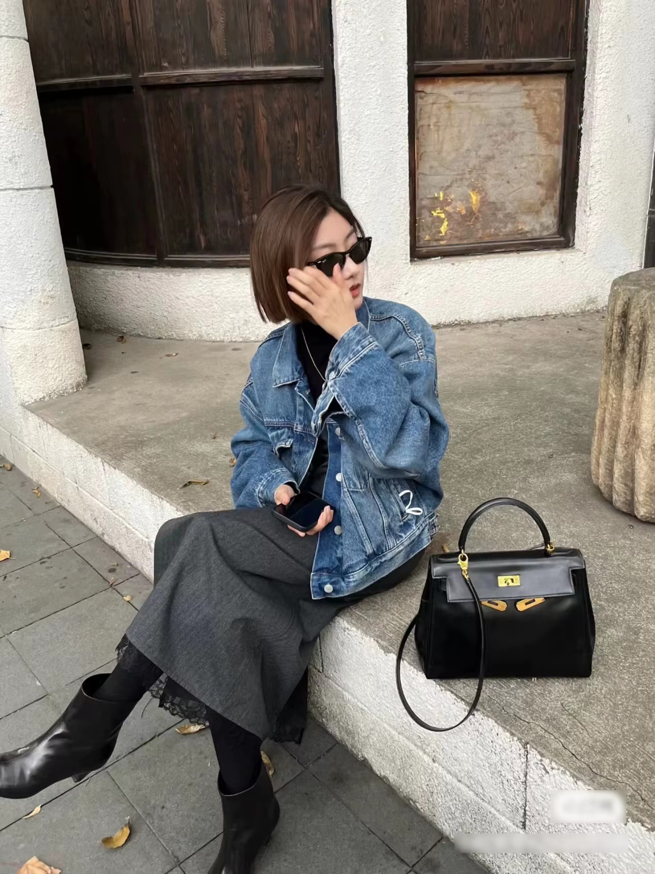 Women's Denim Coat Single Breasted Simple Casual Fashion Loose Denim Jacket New