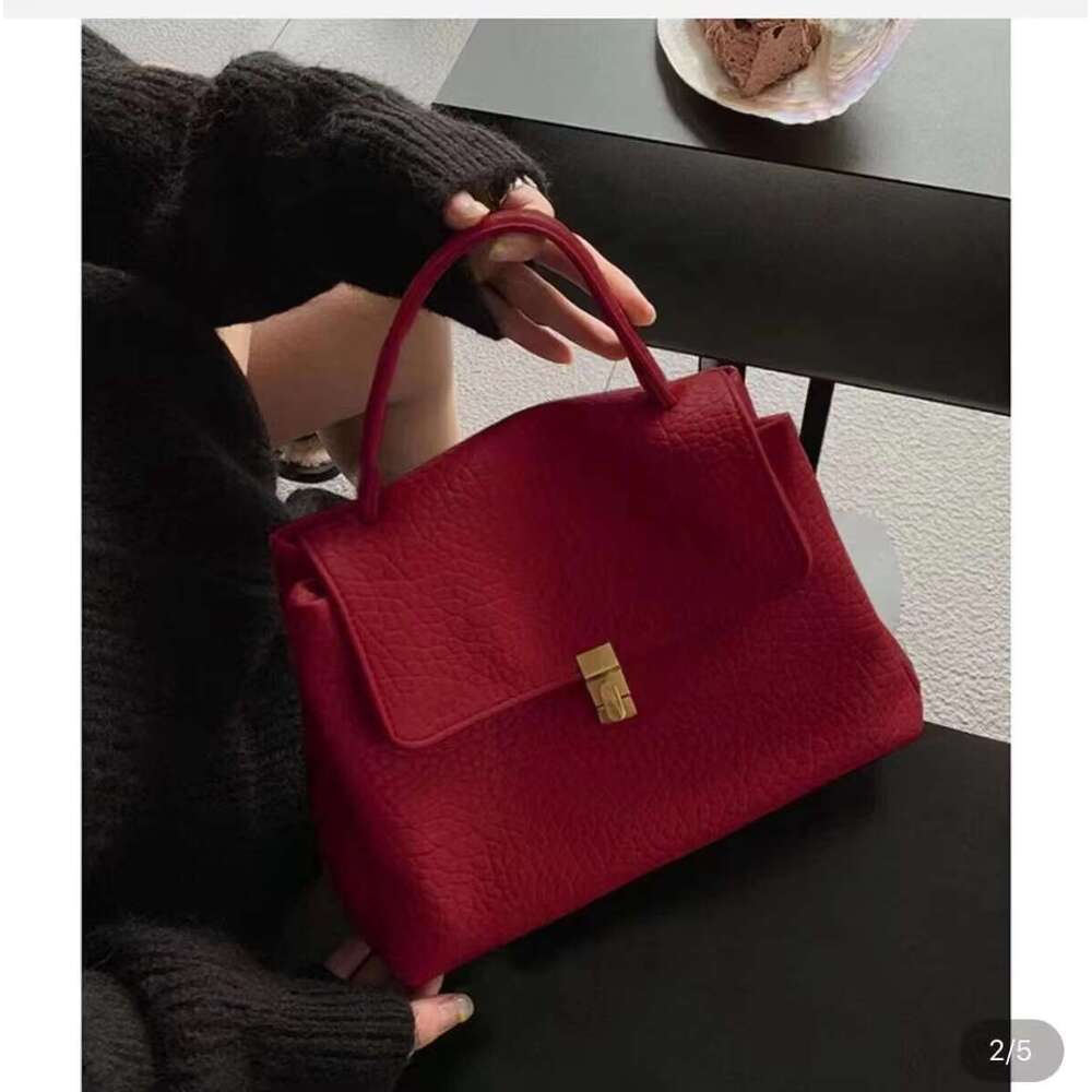 Maxdutti 2023 French Fashion Elegant Simple Soft Leather Tote Shoulder Messenger Bag Texture Large Capacity Commuter Handbag