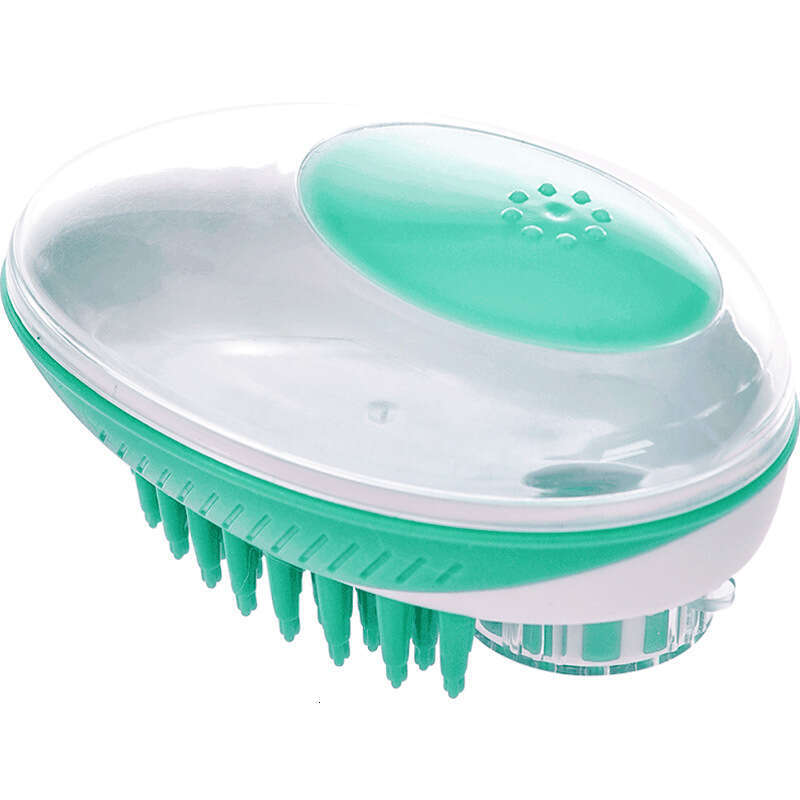 Mouse-Shaped Pet Massage Bath Brush - Press-to-Dispense Water, Dual-Purpose Cleaning and Massage Brush for Dogs and Cats