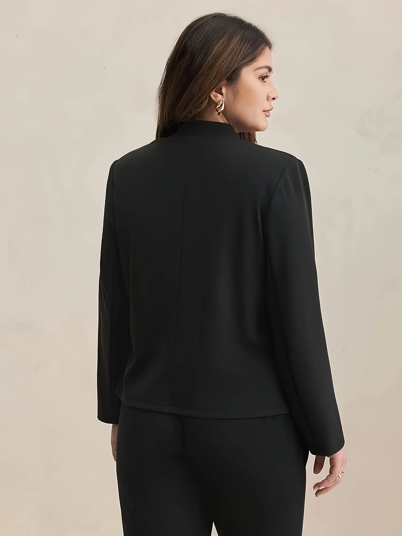 Plus Size Autumn Elegant Suit Jacket Set Office Lady Casual Womens Blazers Coat Pants 2 Piece Female Professional 250122