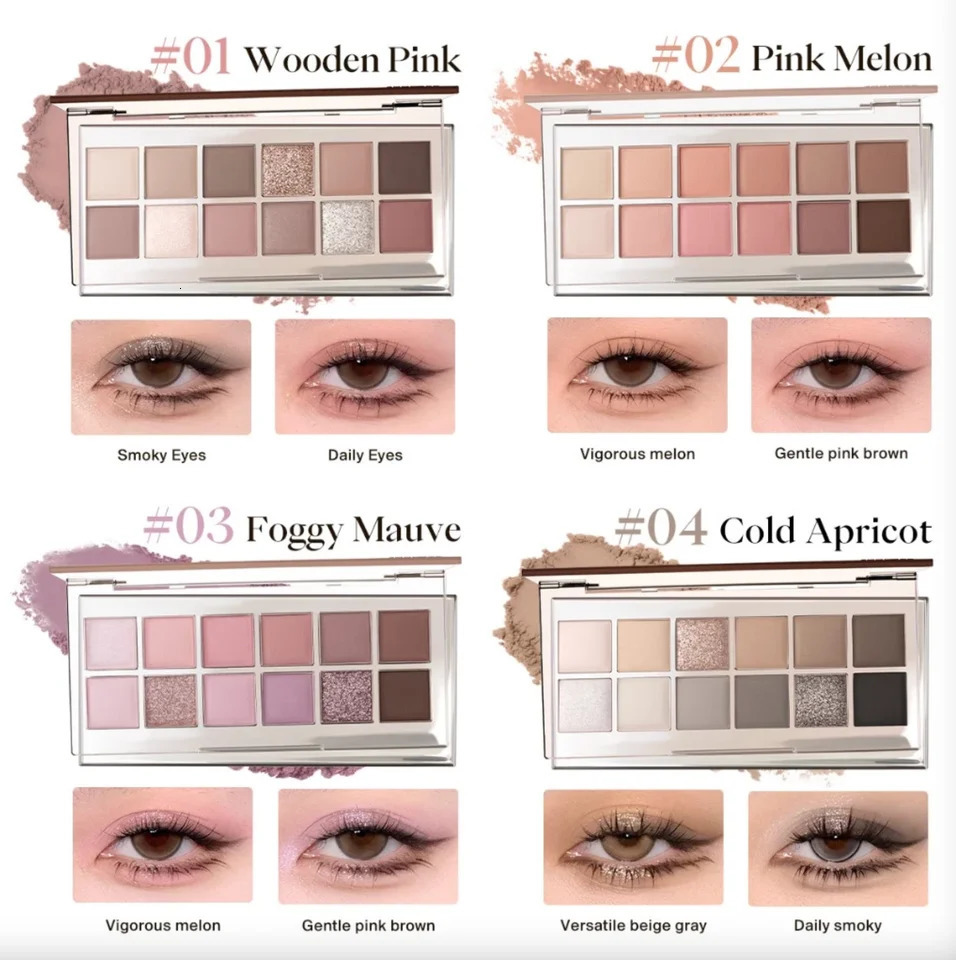 JOOCYEE 12 Shades Eyeshadow Palette Long-lasting Beautiful Eye Makeup Women Beauty Cosmetics 250121