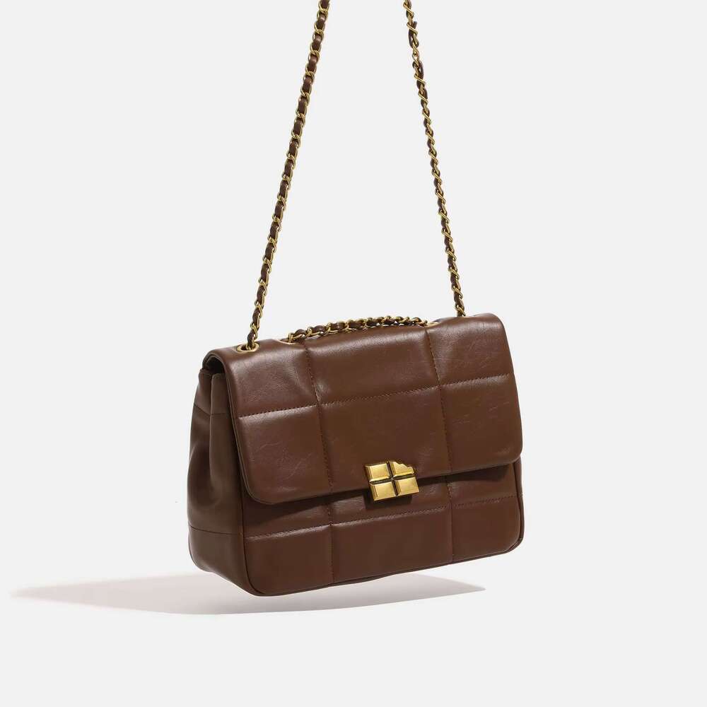 Maxdutti Quilted Dia Chain For Women 2023 New Soft And Smart Underarm Retro Versatile One Shoulder Crossbody Bag