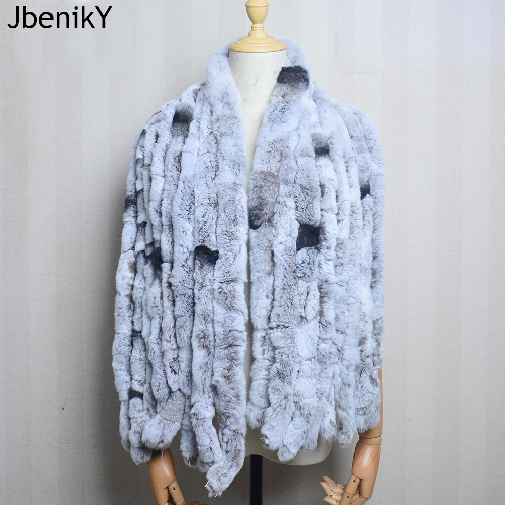 Women Long Style Real Rex Rabbit Fur Scarf Rex Rabbit Fur Warm Soft Warp Quality Fashion Rex Rabbit Fur Tassel Shawl Scarves 250120