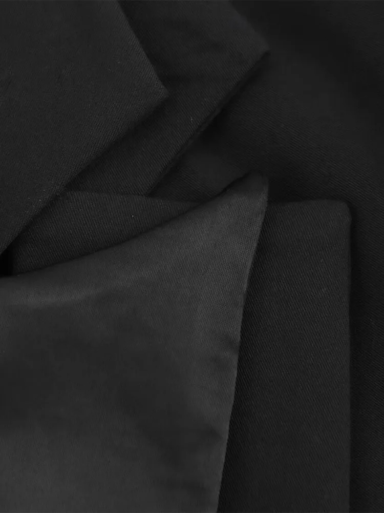 Autumn and Winter Arrivals Womens Cross Lace Twopiece DoubleLayer Lapel DoubleBreasted Wide Suit Jacket 250106