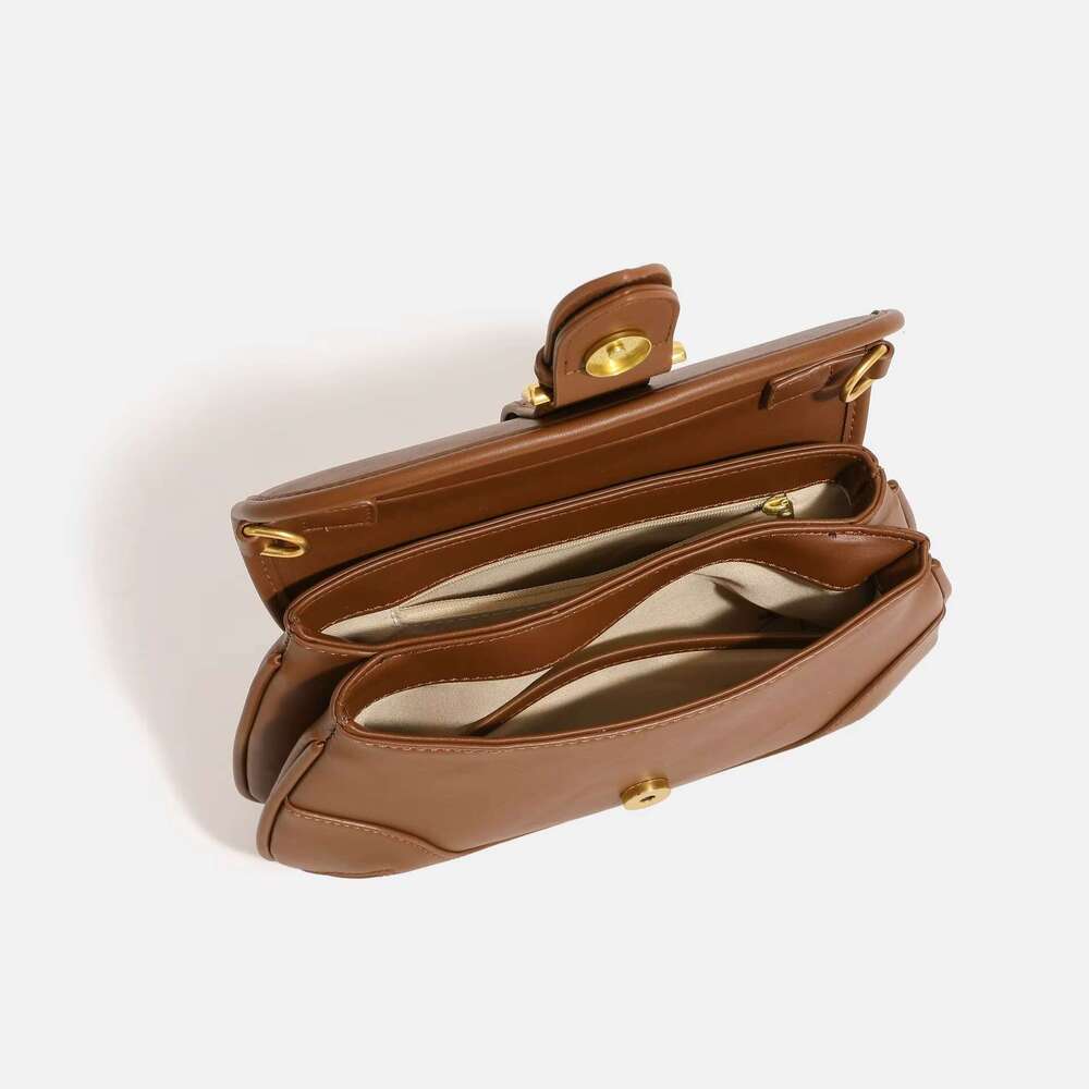 Maxdutti Underarm For Women's 2023 New Shoulder Small Market Retro Lock Buckle Crossbody Saddle Bag Ladies