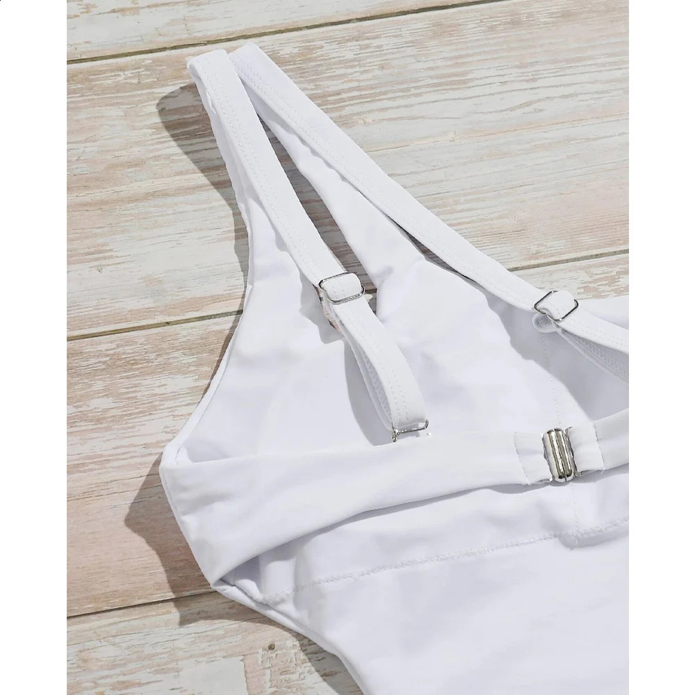 VigorCasey 2025 Solid One Shoulder Swimwear Women Sexy High Waist Hollow One Piece Swimsuit Monokini Backless Beach Bathing Suit 250118