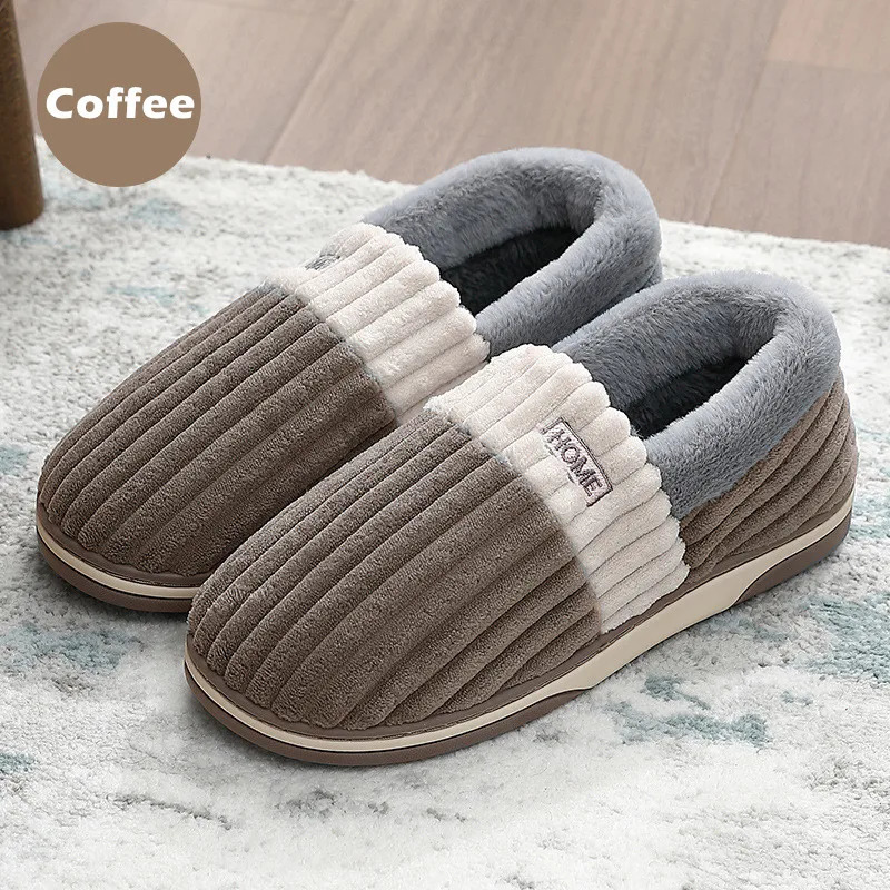 Pallene Womens Fuzzy House Slippers Indoor Anti-slip Couple Bedroom Fluffy Slide Winter Warm Plush Men Casual Flat Cotton Shoes 250113