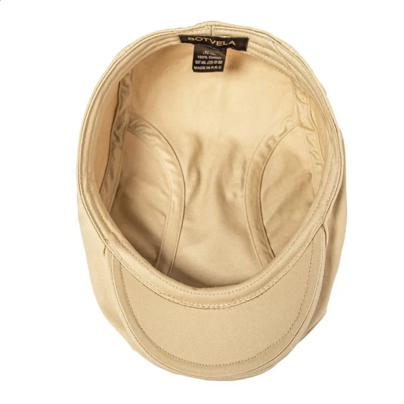BOTVELA Twill Flat Cap Men 100% Cotton Ivy Caps Golf Baker Boy Hat Summer Fall sboy 250118