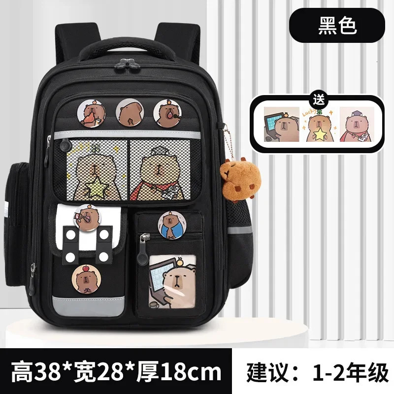 Capibara Student Schoolbag Large-capacity Children Backpack.Girl Boy Kids Back To School Book Bags 250121