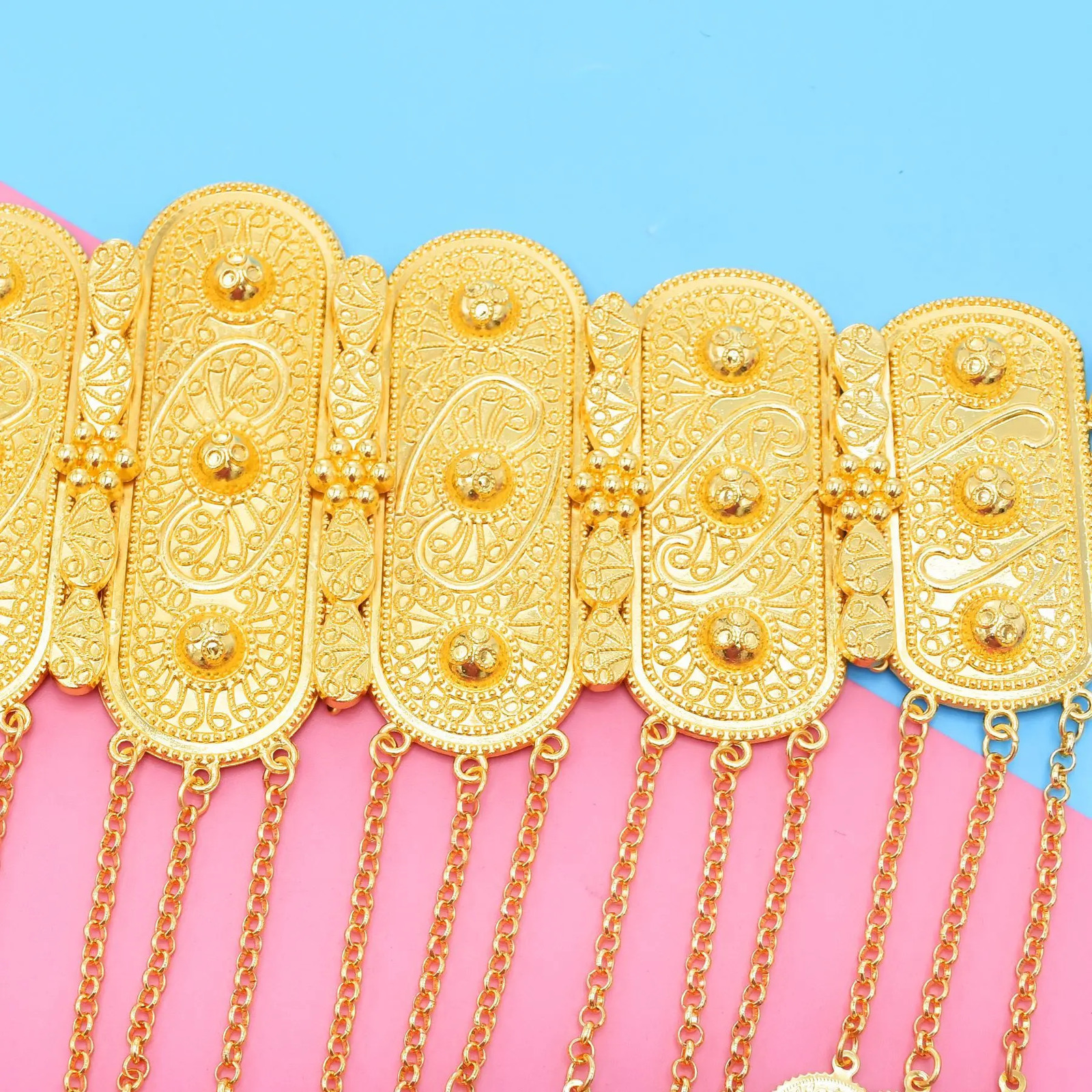 Golden Coins Metal Belts India Belly Dance Moroccan Waist Chain Afghan Turkish Kurdistan National Dress Body Jewelry for Women 250121