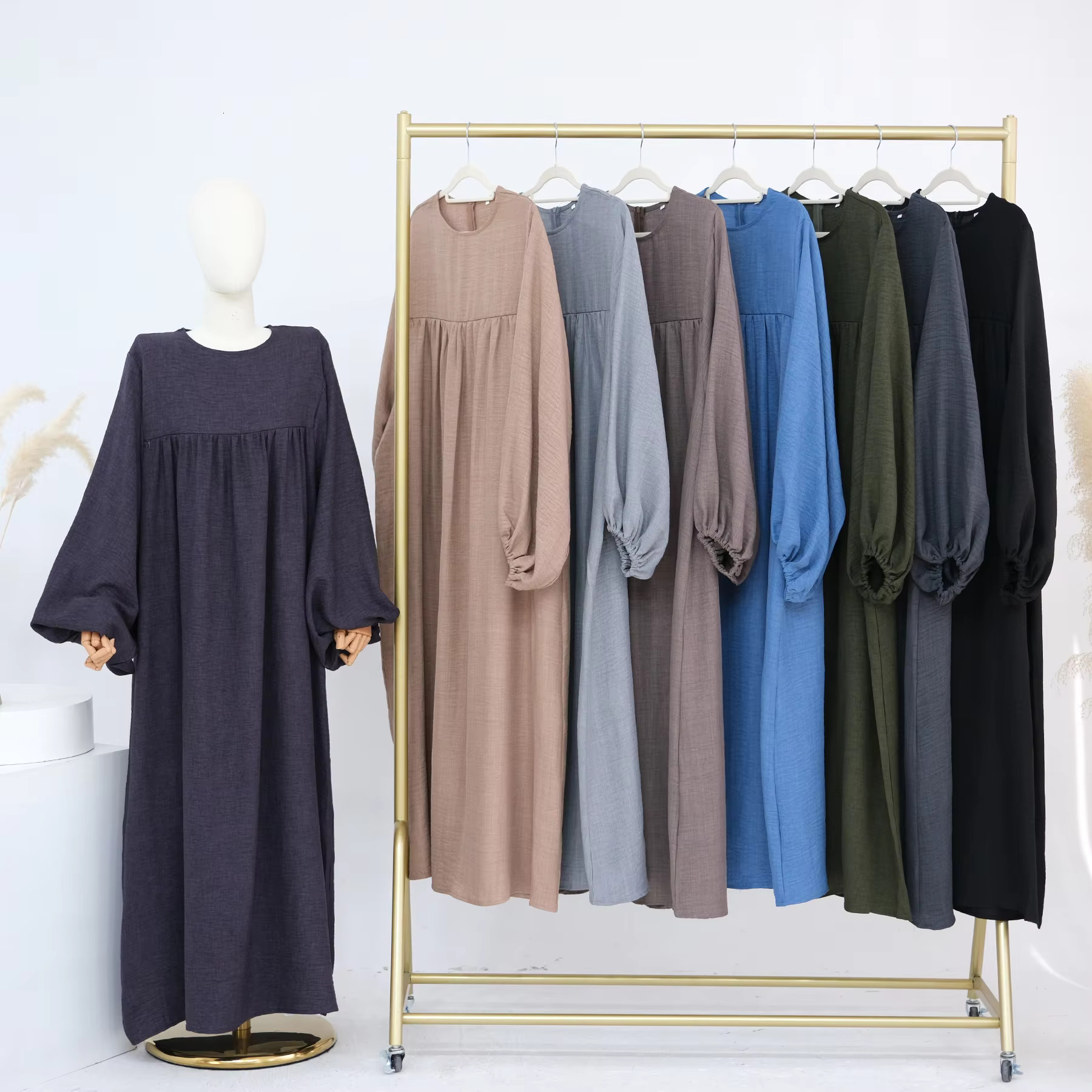 Front Zipper Breastfeeding Robe Women Mother Nursing Wear Muslim Islam Clothing Turkey Kaftan Dubai Abaya Modest Arabic Caftan