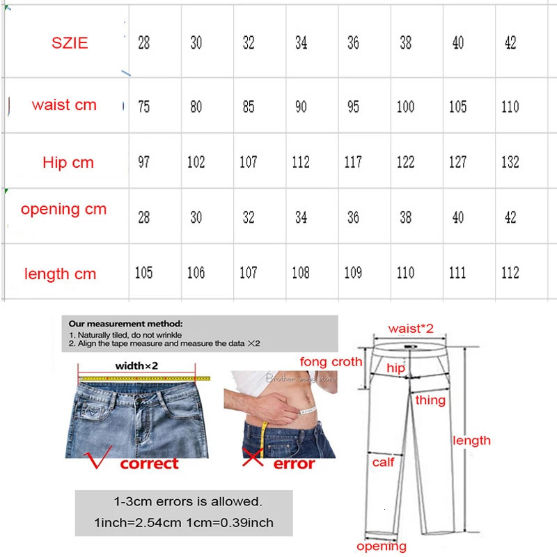 Denim Casual Ripped Trousers Mens Fashion Long Plus Size 28-42 Jeans Hole Ruined Ripped Cotton s Dark Blue Dropship 250117