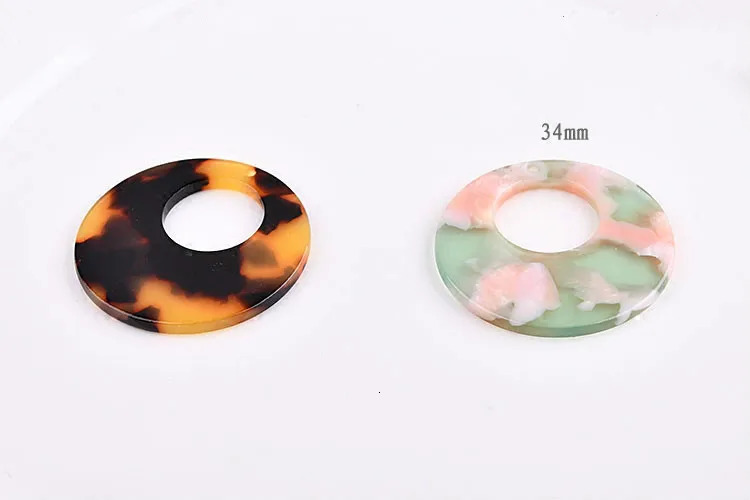 Color partial Round Earrings DIY Handmade acetate Korea pendant ear jewelry accessories package material 250117