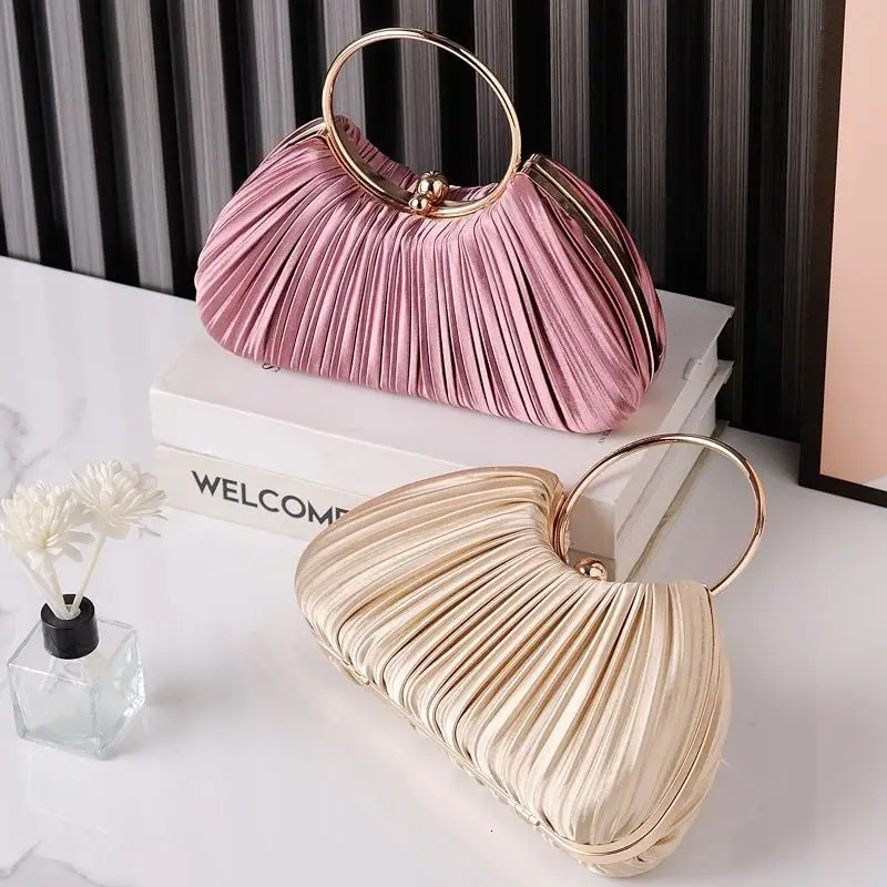 Silk Evening Bag Chinese Style Silk Chain Handbag Purse Summer Female Wedding Party Handbags Banquet Handbags 250118