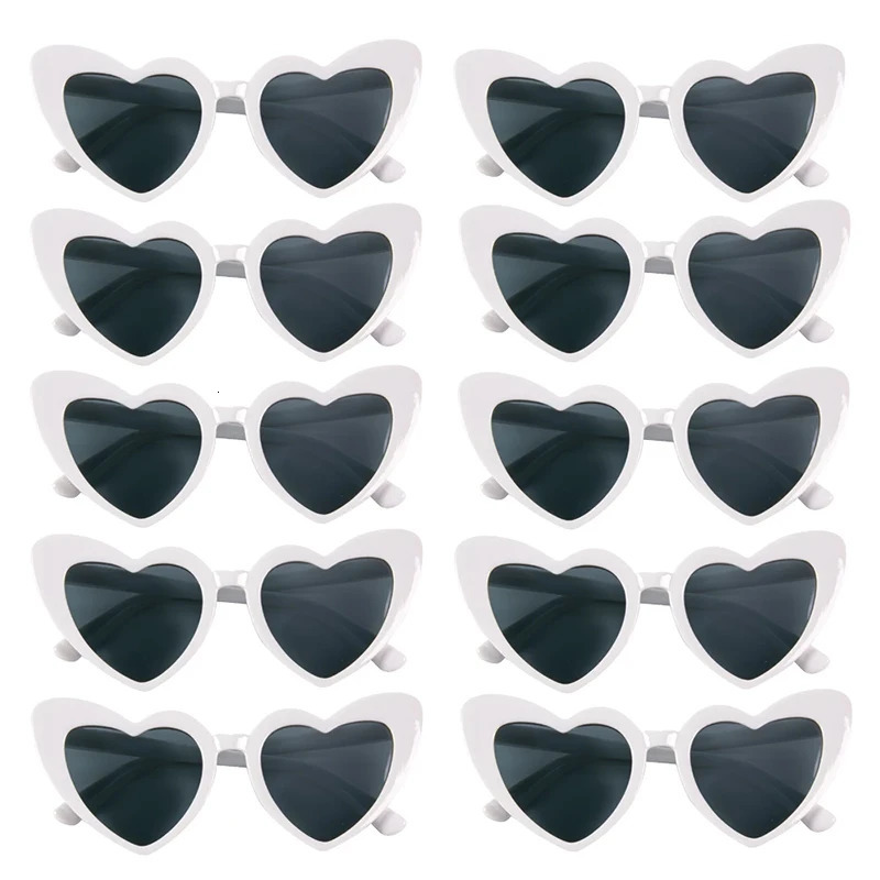 10Pcs Heart Shaped Sunglasses Bachelorette Party for Boys and Girls Gift Supplies Birthday Party Bridal Shower Decorations250120