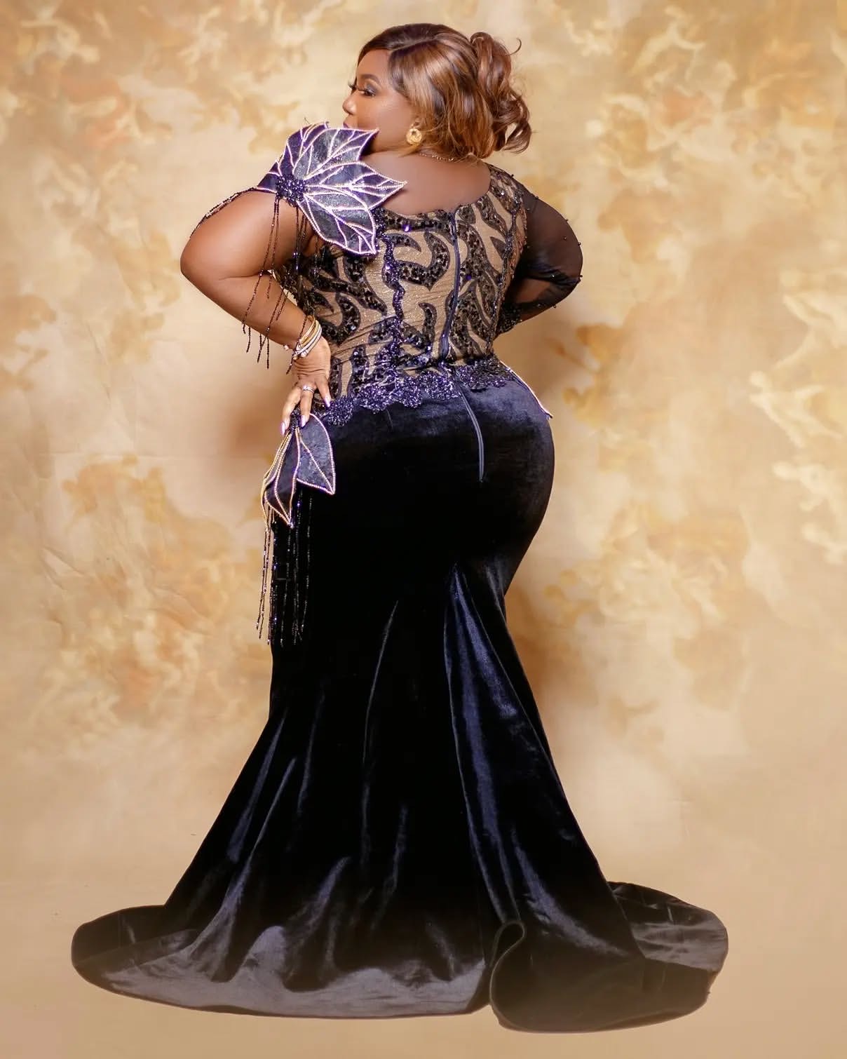 Aso Ebi Black Mermaid Prom Dresses 2025 Veet Lace rals Beaded Evening Formal Party Second Birthday Engagement Gowns Plus Size Dress For Special Ocns