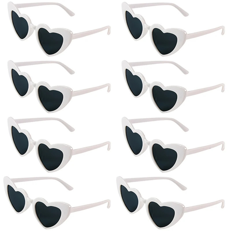8pcs/6pcs Bachelorette Hen Party Sunglasses Black Heart Shaped Glasses Bride To Be Bridesmaid Gifts Wedding Bridal Shower Decor250120