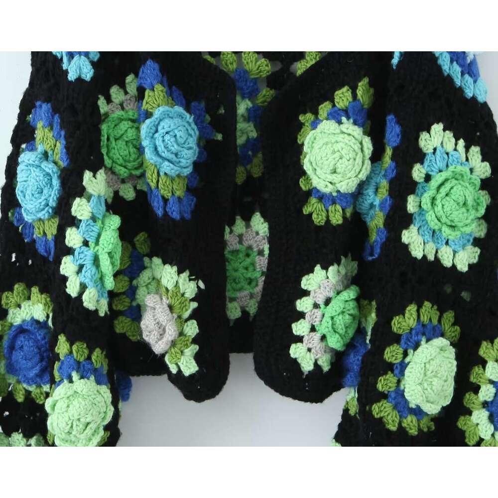 Boho Winter Cardigans New Wer 3D Handmade Sweaters Women's Loose Wool Cardigan Knitwear Mujer Pullovers