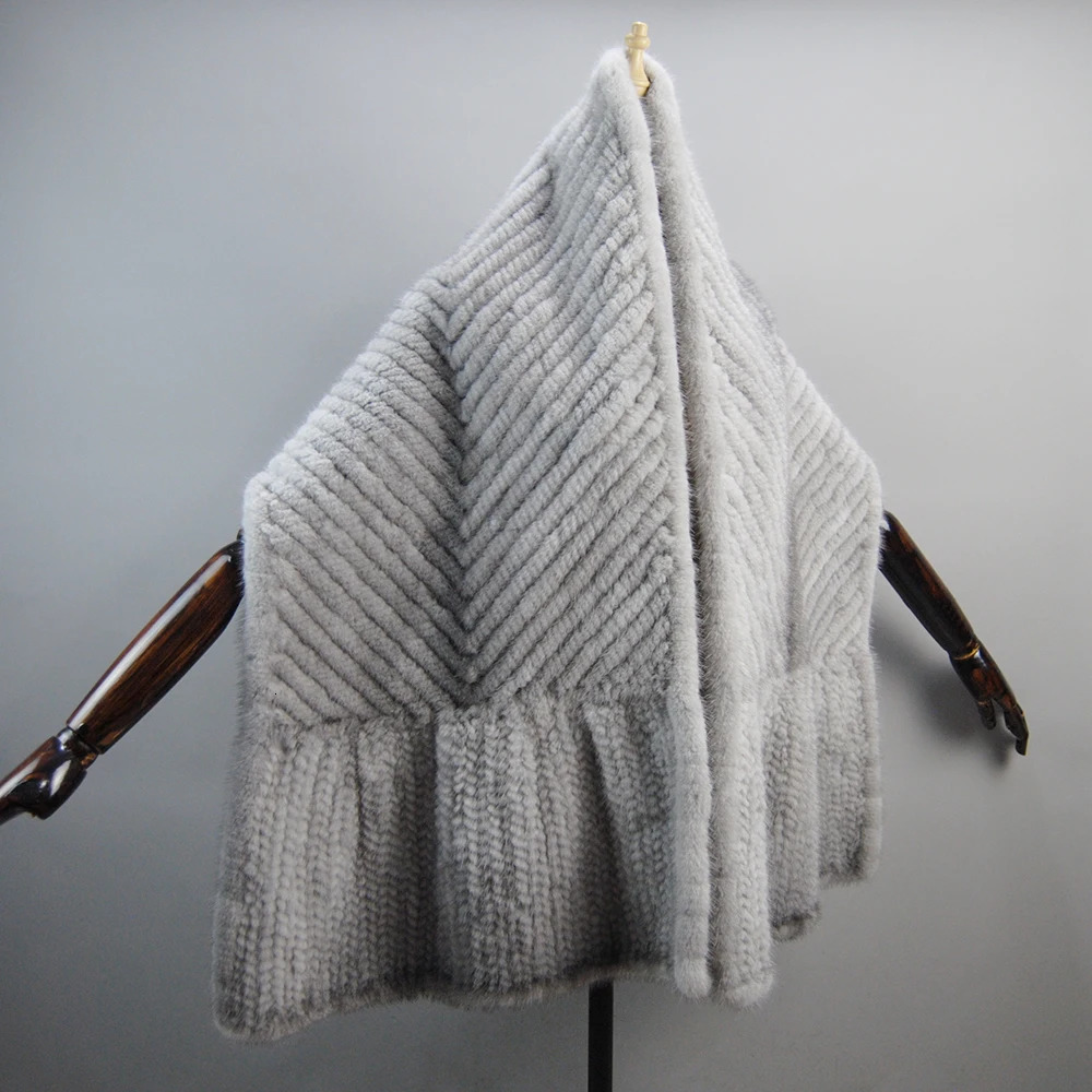2025 Lady Mink Fur Shawl Scarf Winter 100%Natural Mink Fur Real Scarf Shawl Fashion Genuine Mink Fur Ponchos 250120
