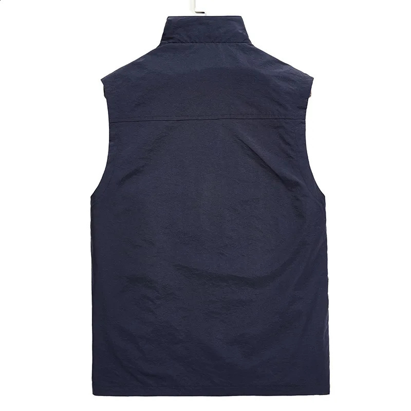 Mens Vest with Extra Fat and Oversized Camisole Quick Drying Clothes with Multiple Pockets Work Clothes and Horse Jacket 250108