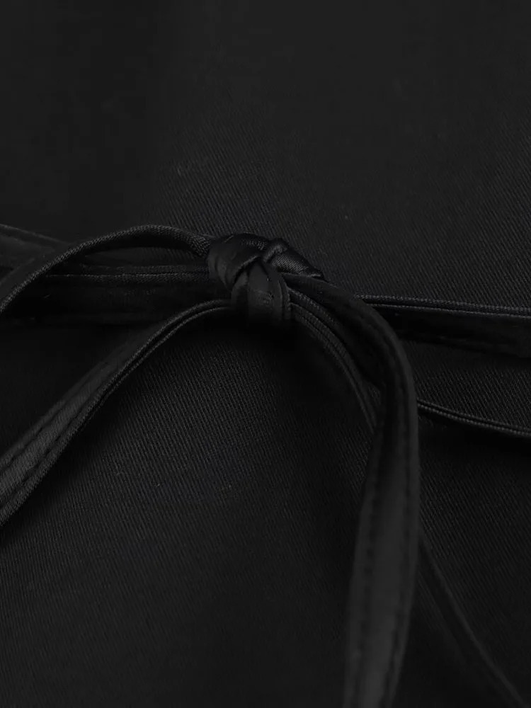 Autumn and Winter Arrivals Womens Cross Lace Twopiece DoubleLayer Lapel DoubleBreasted Wide Suit Jacket 250106