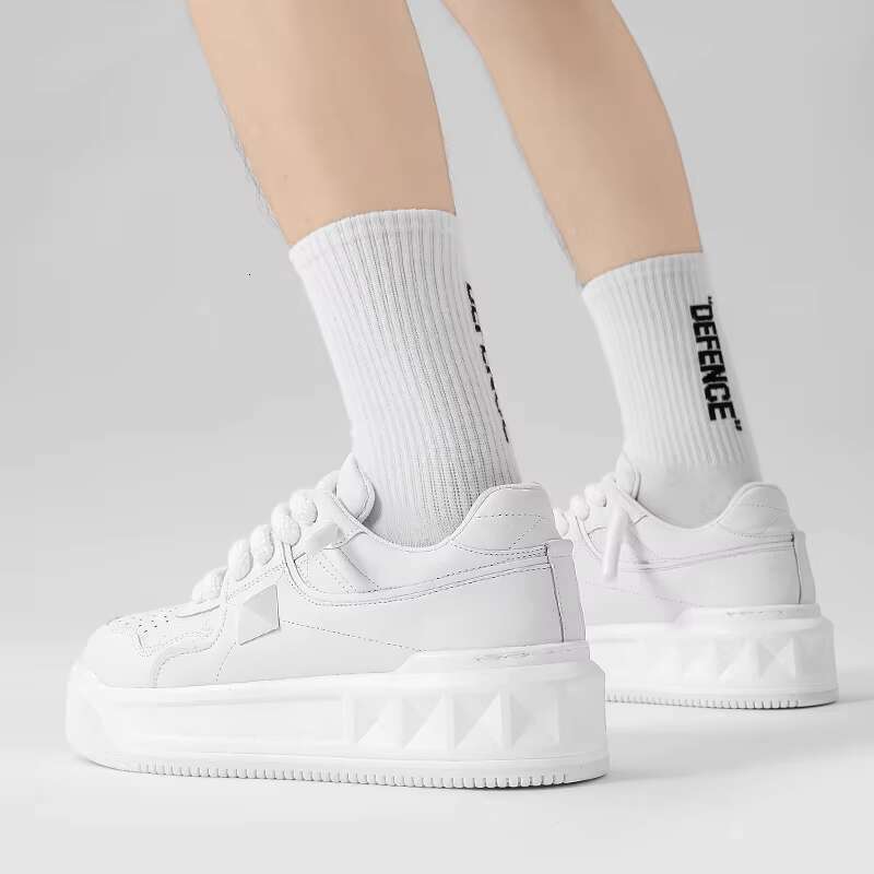 Hot Selg Stylish White Comfort Leather Designer Men's Shoes Platform Casual Sneakers Men atillas informales