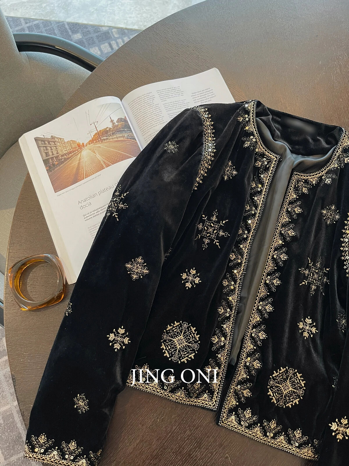 Embroidered Jacket Crop Coat Spring Tops Y2K Woman Clothing Korean Style Vintage Fashion Elegant Long Sleeve Bomber 250118