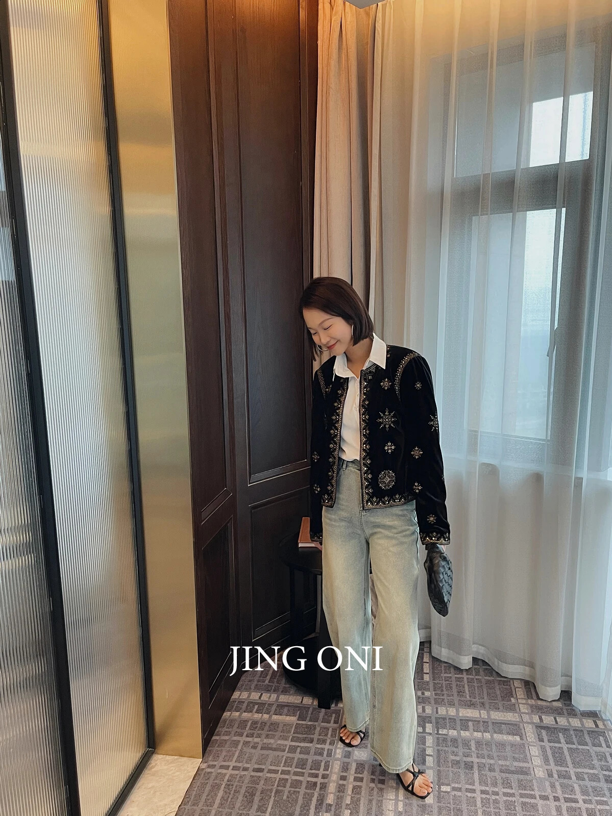 Embroidered Jacket Crop Coat Spring Tops Y2K Woman Clothing Korean Style Vintage Fashion Elegant Long Sleeve Bomber 250118