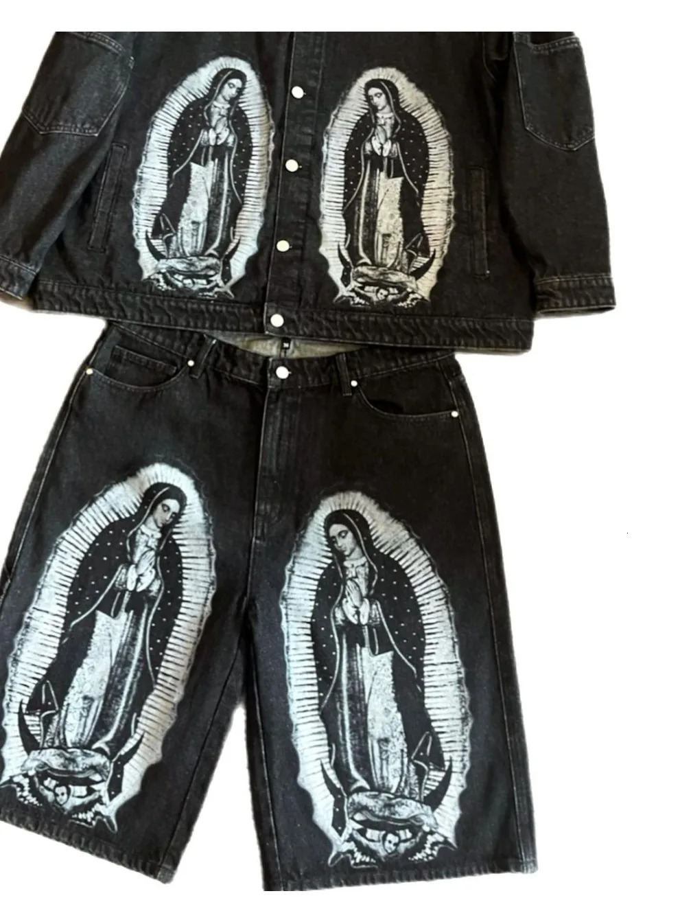 Summer American retro denim shorts for men or women black blue casual ins street hip-hop style five-point pants Y2K denim shorts 250120