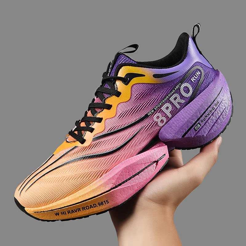 Marathon Air Cushion Carbon Plate Sports Running Shoes Men Breathable Lightweight Women Comfortable Nonskid Speciality Sneakers Z250118