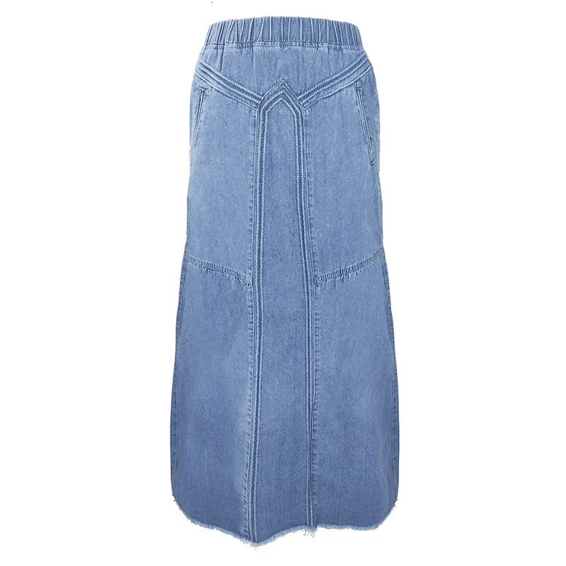 TEELYNN Oversize Bohemian Denim Maxi Skirts for Women Cotton Loose Summer Falda Lady 5XL Boho Vintage Long Jean Skirt 250117
