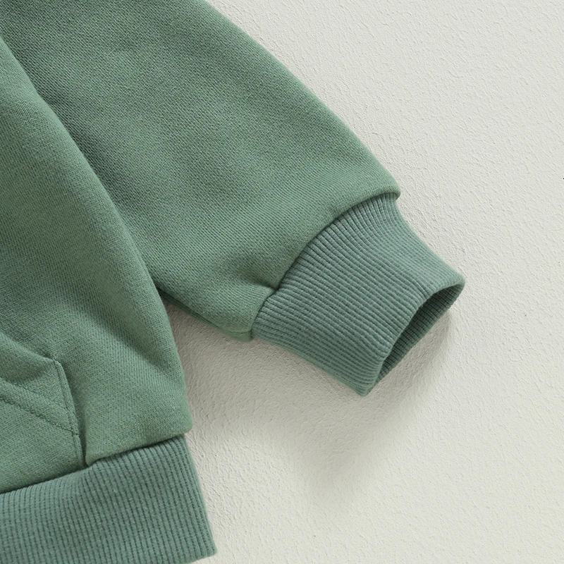 Solid Casual Kids Boys Girls Hoodies Clothes Long Sleeve Pocket Hooded Sweatshirts Toddler Infant Pullovers Fall Winter Tops 250121