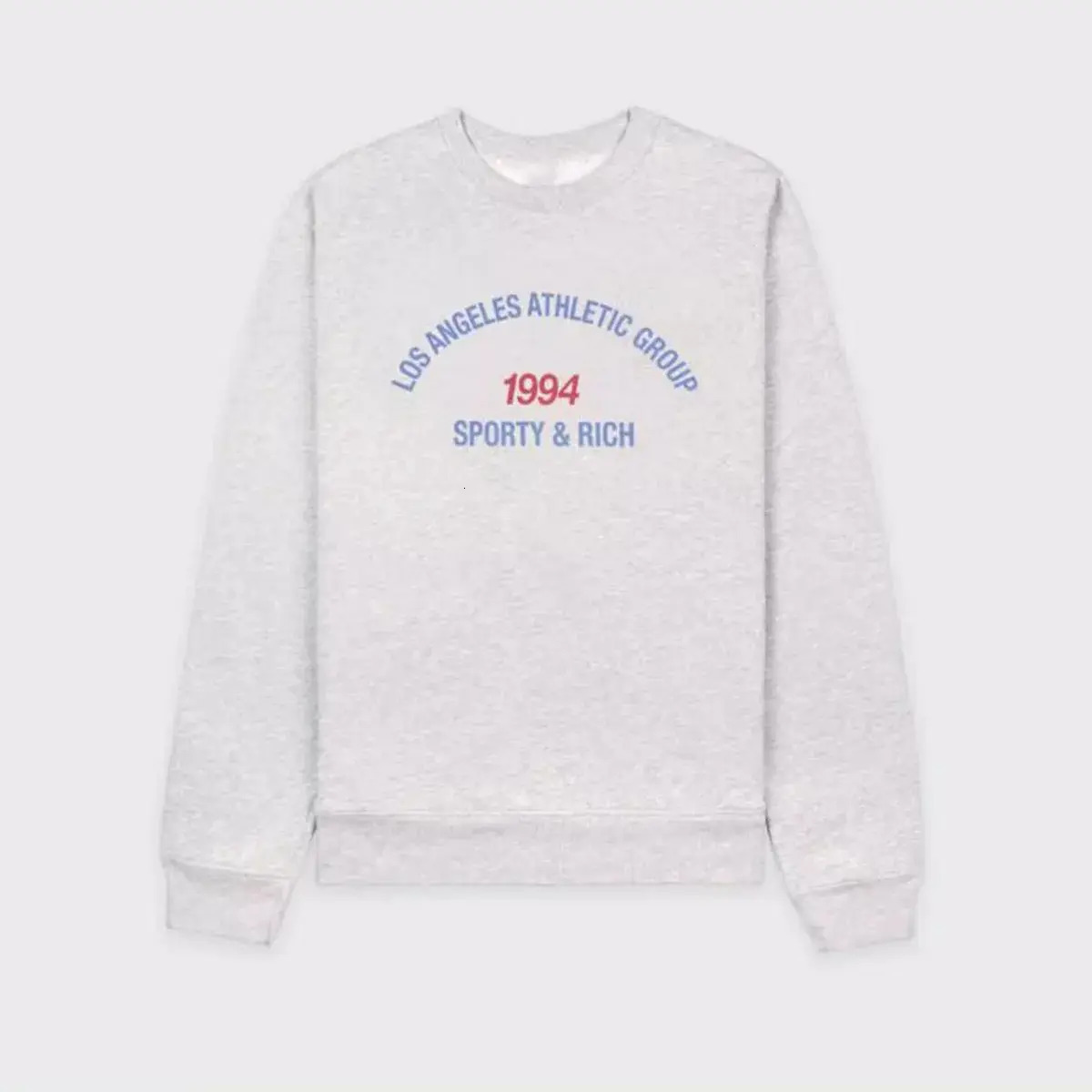 American Vintage Style Sport Make You Health Letters Printing 90s Sweatshirts Gray Loose Crewneck Cotton Autumn Pullover 250122