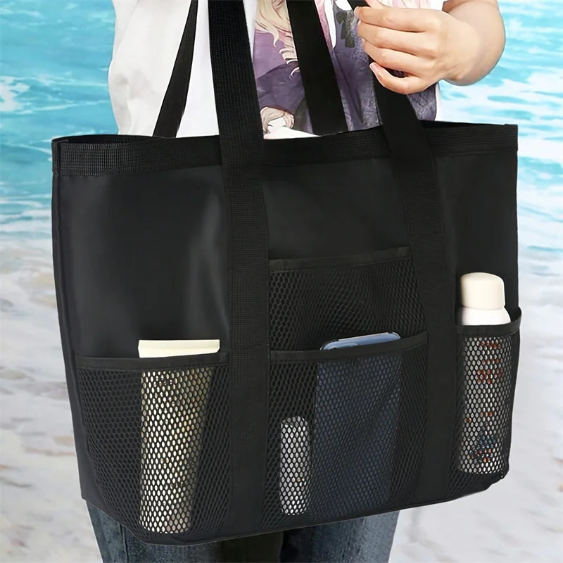 Mesh Beach Bag Waterproof Sandproof Large Tote Pool Bag for Women Vacation Essentials Beach Accessories 250121