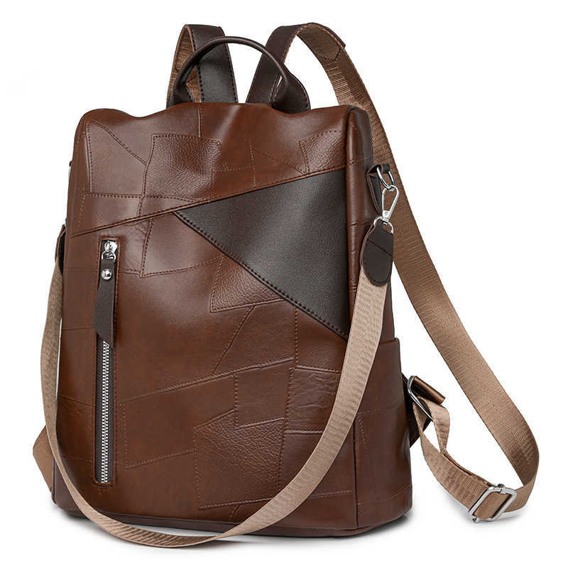 Leather soft leather backpack for women new large capacity backpack for women PU casual backpack for women