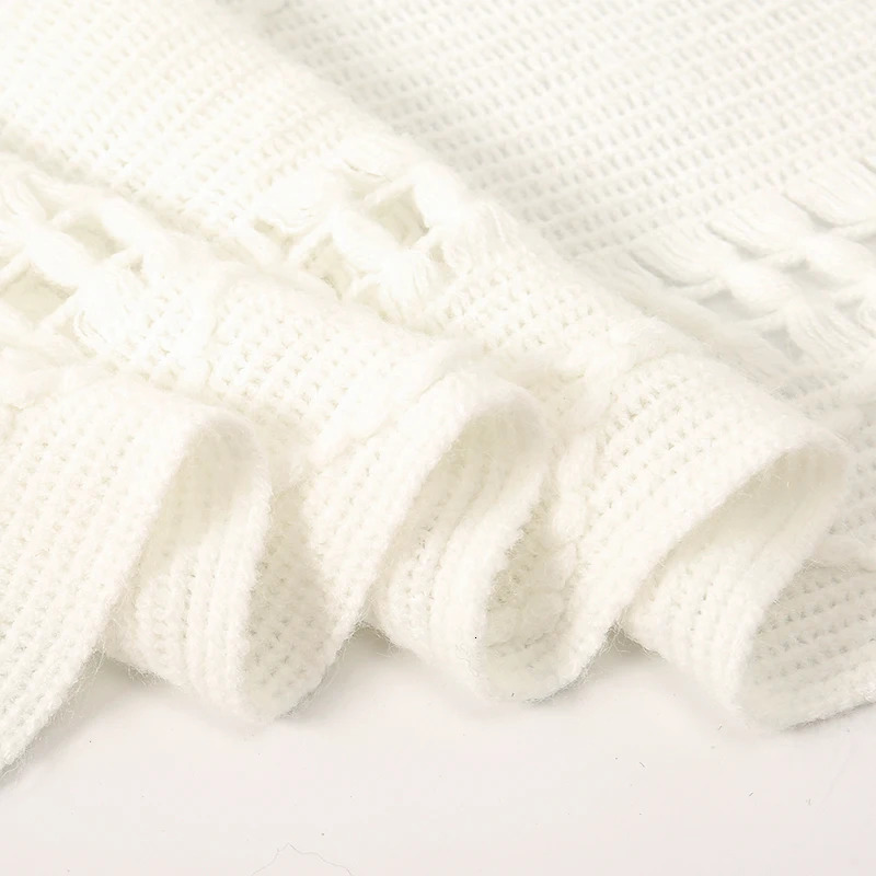 Fashion Tassel Knitted Poncho Scarf Solid Color Elegant Women Wraps Ladlies Spring Autumn Keep Warm Loose Shawl Stoles 250120