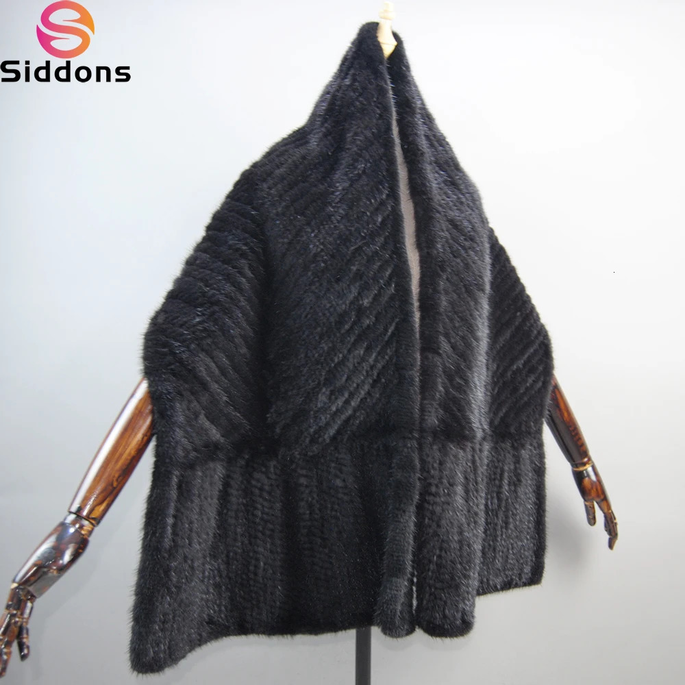 2025 Lady Mink Fur Shawl Scarf Winter 100%Natural Mink Fur Real Scarf Shawl Fashion Genuine Mink Fur Ponchos 250120