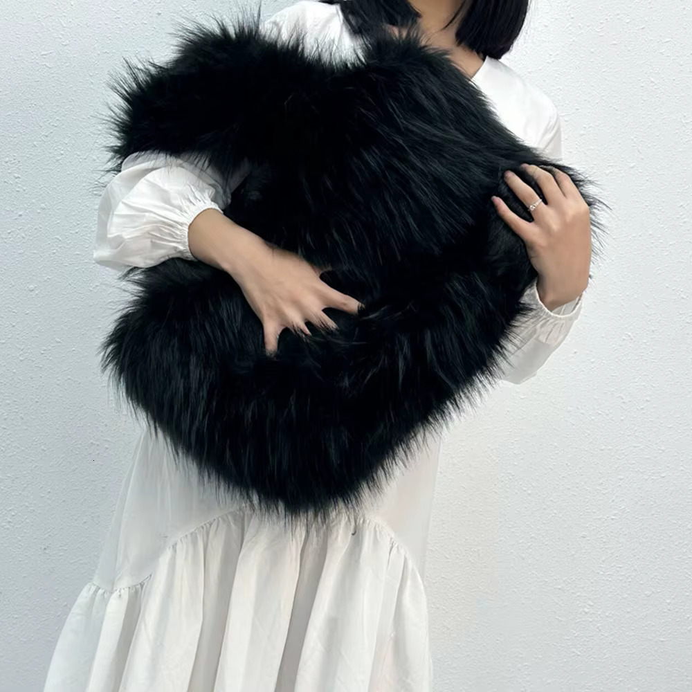 Faux Mink Fur Bags for Women Handbags Candy Color Plush Tote Fluffy Soft Shoulder Bag Large Capacity Shopper Purses New