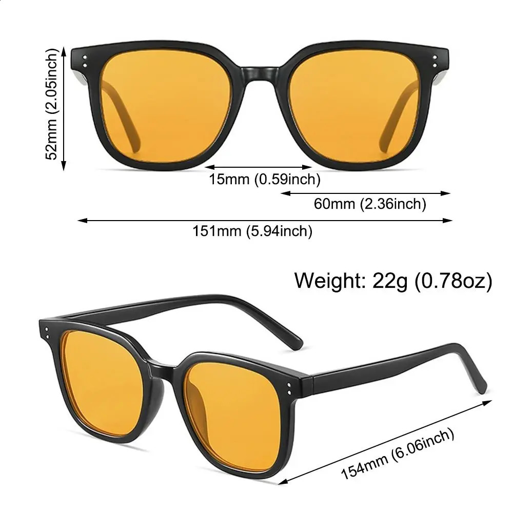 Retro UV400 Square Sunglasses Beach Travel Streetwear Fashion Goggles Trendy Black Shades for Women Men 250110