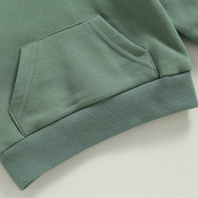 Solid Casual Kids Boys Girls Hoodies Clothes Long Sleeve Pocket Hooded Sweatshirts Toddler Infant Pullovers Fall Winter Tops 250121