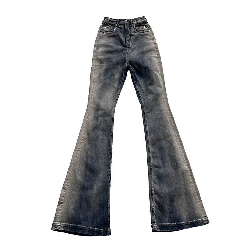 FEWQ Niche Men Jeans Wash Gradient Floor Mop Casual Trend Vintage Korean Fashion Flared Pants High Street 24X1639 250117