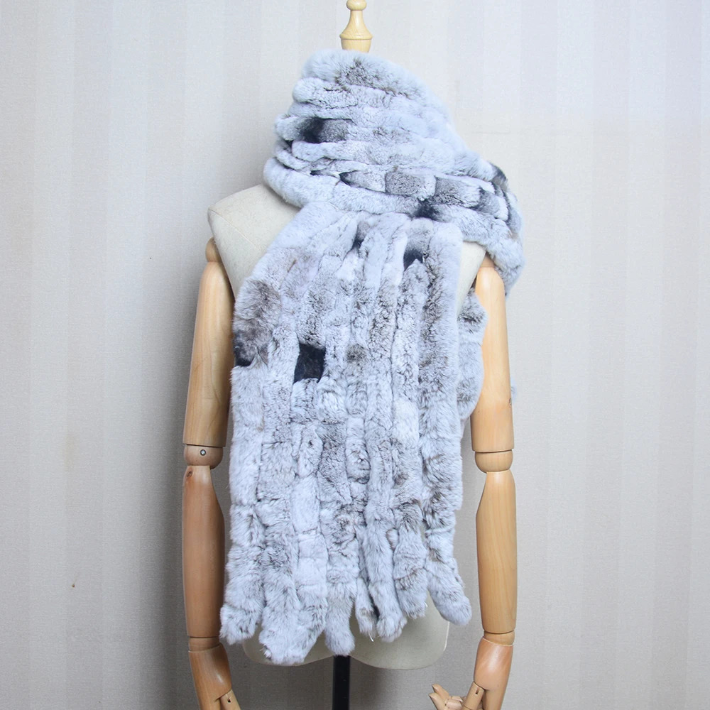 Women Long Style Real Rex Rabbit Fur Scarf Rex Rabbit Fur Warm Soft Warp Quality Fashion Rex Rabbit Fur Tassel Shawl Scarves 250120